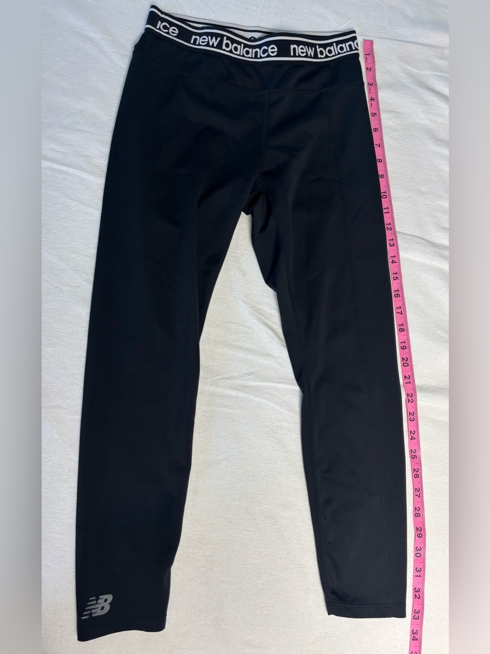 New Balance Black Performance Leggings with Branded Waistband